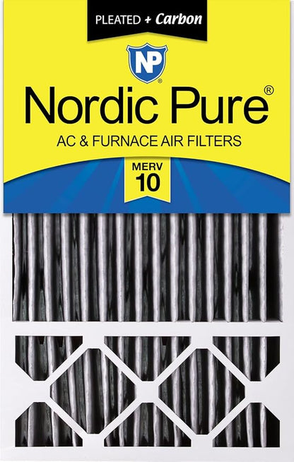 Nordic Pure 16x25x5 Honeywell Replacement Air Filters MERV 10 Plus Carbon 1 Pack by NordicPure