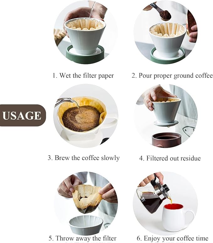 1-2 Cup Brown Coffee Filters, Small Coffee Maker, Single Serve Coffee Pot - Image 7