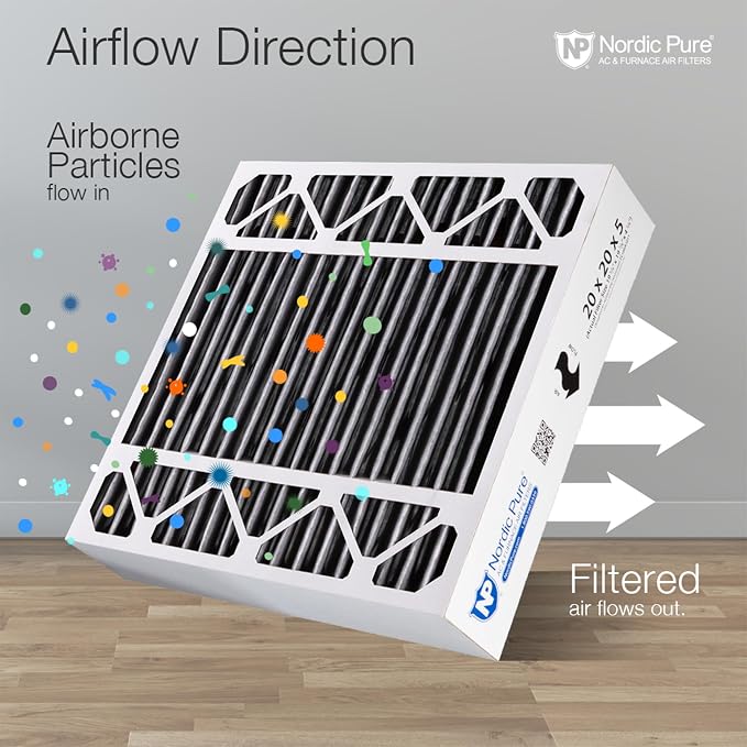 Nordic Pure 20x20x5 Honeywell Replacement Furnace Filters MERV 10 Plus Carbon 2 - Image 8