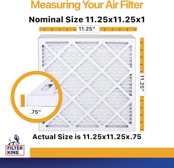Filter King 11.25x11.25x1 Air Filter | 4-PACK | MERV 13 HVAC Pleated A/C - Image 2