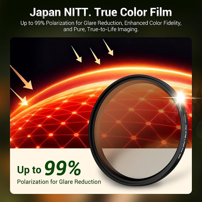 77mm Black Diffusion 1/4 & Reflectivity CPL 2 in-1 Filter - Image 5
