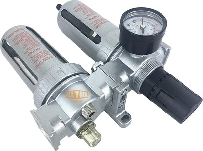 1/2" NPT Mid Flow Compressed Air In Line Filter Regulator Lubricator Oiler - Image 4