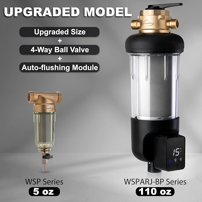 iSpring WSP100ARJ-BP, NSF Certified, Whole House Spin-Down Sediment Water Filter - Image 3