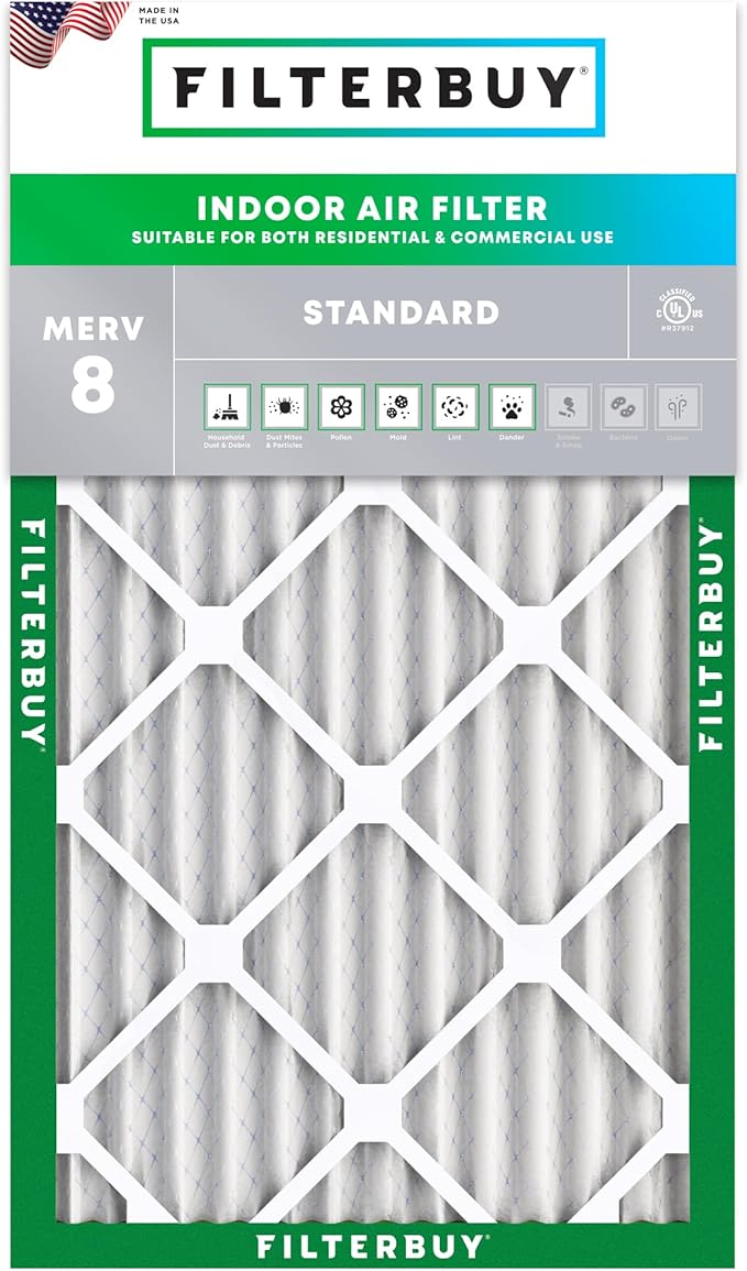 Filterbuy 16x36x2 Air Filter MERV 8 Essential Dust & Allergy Defense, by Filterbuy