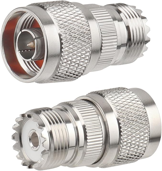 10 Pack N Male to UHF Female SO-239 Connector Adapter N Connector to PL-259 by MOOKEERF