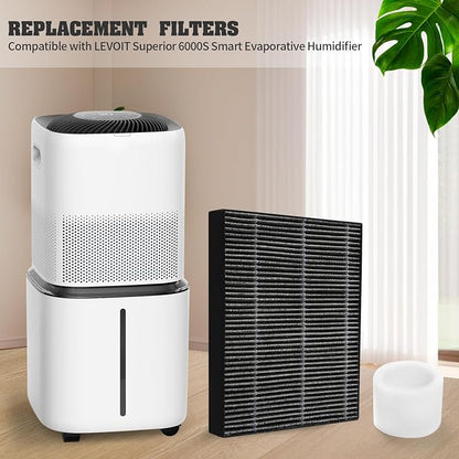 DerBlue 12pcs Wick Replacement Filter and 6pcs Top Fill Humidifier Replacement - Image 2