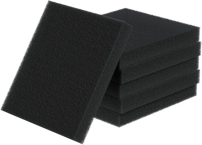 Pawfly 6 Pack Aquarium Bio Sponge Fitler Media, 6.3" x 5.5" x 0.8" Cut-to-Size by Pawfly