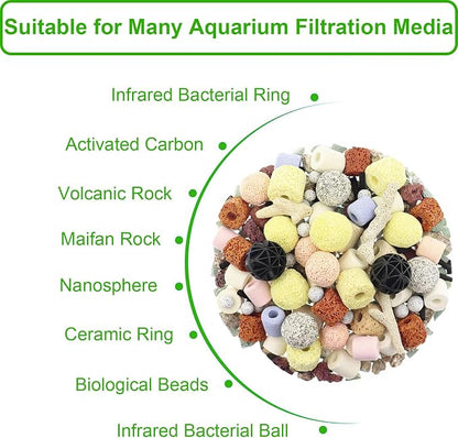 10 Pcs 5.9" x 7.8" Aquarium Filter Media Bags Large, Fish Tank Media Mesh - Image 2