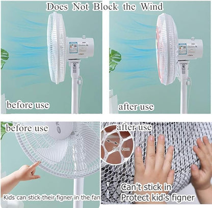 2 Pack - 18" Fan Safety Protection Cover, Kids Finger Protect Fan Net Guard - Image 5