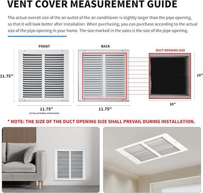 10x10 Vent Cover, Air Return Vent Cover, Flat Vent Cover, Rejillas De Aire - Image 4
