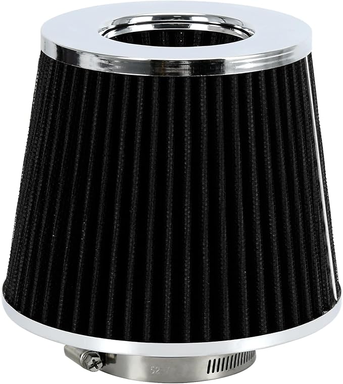 PTNHZ Universal Balck 2.5" 63mm High Flow Cold Air Intake Cone Air Filter Power by PTNHZ+RACING