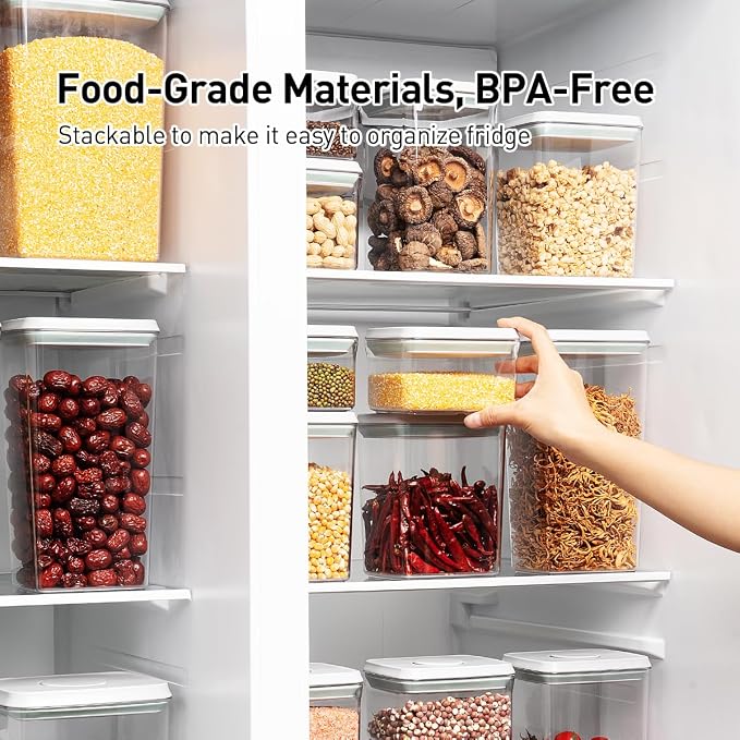 Airtight Food Storage Containers, 1.3Qt 3Pcs Pop Food Containers - Image 4