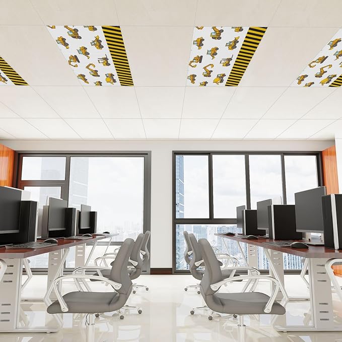 4 Pcs Fluorescent Light Covers for Ceiling Lights Construction Vehicle - Image 3