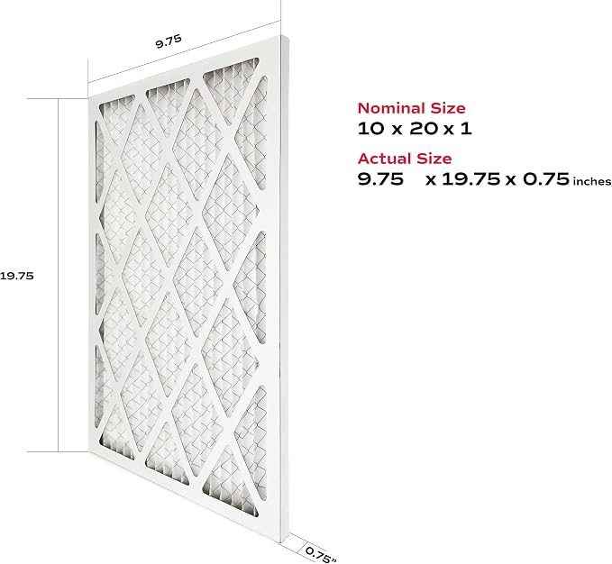 True Blue 10x20x1 MERV 11 Allergen Air Filter | Electrostatic Pleated HVAC - Image 2
