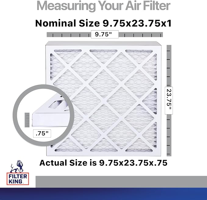 Filter King 9.75x23.75x1 Air Filter | 4-PACK | Carbon MERV 8 HVAC Pleated A/C - Image 2