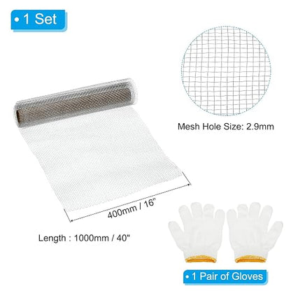 PATIKIL 40" L x 16" W Woven Wire Mesh, 8 Mesh 304 Stainless Steel Air Vent - Image 2