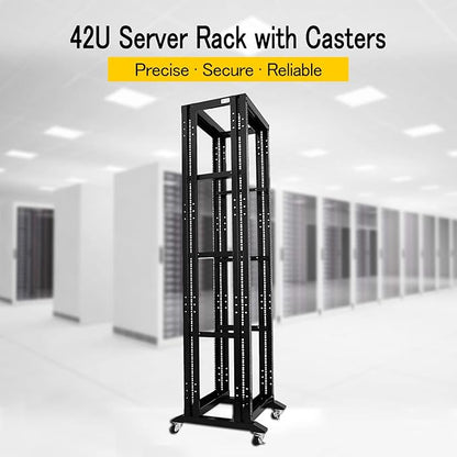 Raising Electronics Server Rack Open Frame Rack 4 Post 19 inch Adjustable - Image 2
