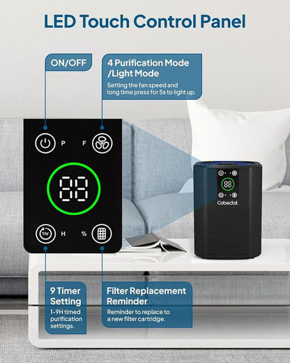 Air Purifier for Home Bedroom, Cobectal Room Air Cleaner - Image 4