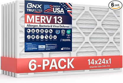 BNX TruFilter 14x24x1 Air Filter MERV 13 by BNX