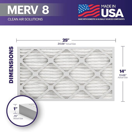 BNX TruFilter 14x25x1 Air Filter MERV 8 - Image 2
