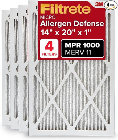 Filtrete 14x20x1 AC Furnace Air Filter, MERV 11, MPR 1000, Micro Allergen by Filtrete
