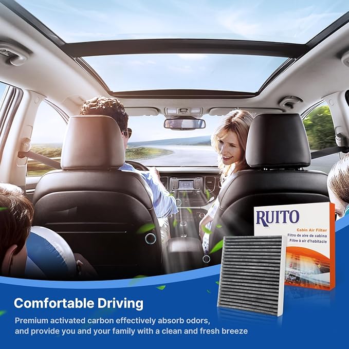 RUITO Cabin Air Filter includes Activated Carbon, Compatible - Image 7