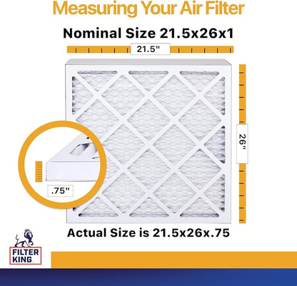 Filter King 21.5x26x1 Air Filter | 4-PACK | MERV 13 HVAC Pleated A/C Furnace - Image 2