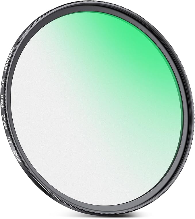 Neewer 62mm Black Diffusion 1/8 Filter Soft Dreamy Cinematic Effect Filter - Image 9