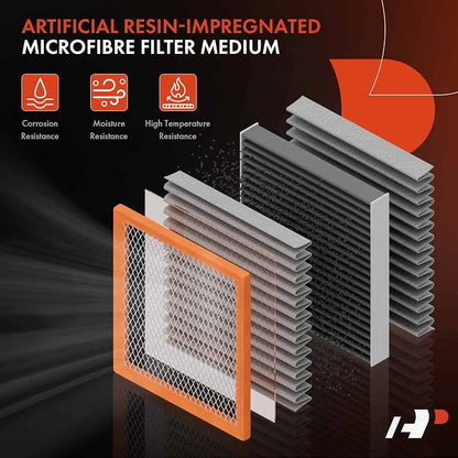A-Premium 4-PC Engine Air Filter Compatible - Image 3