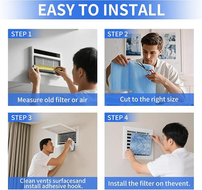Air Vent Filters, MERV 8 Reusable 3-Layer Air Vent Filter - Image 4