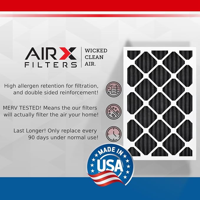 AIRX FILTERS WICKED CLEAN AIR. 16x25x1 Air Filter Odor Eliminator Carbon Filter - Image 3
