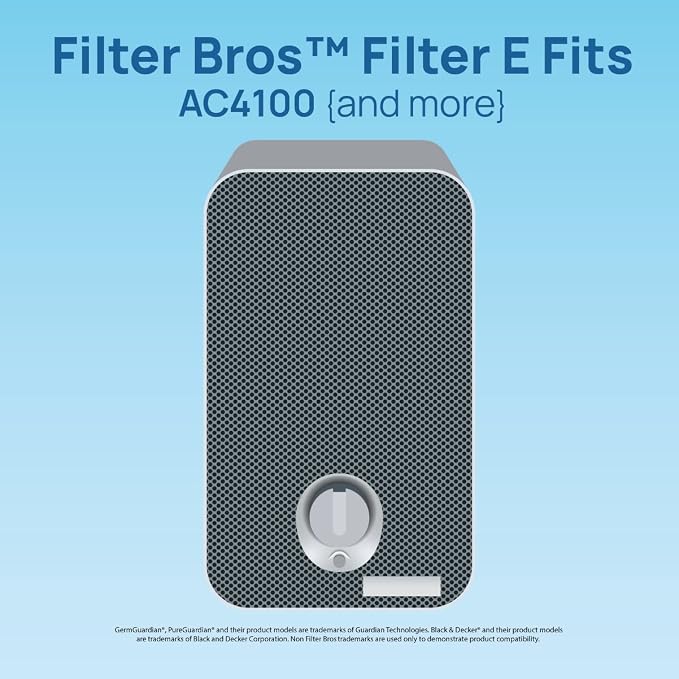 Filter Bros HEPA Filter E Replacement Fits GermGuardian FLT41002PK AC4100 AC4175 - Image 3