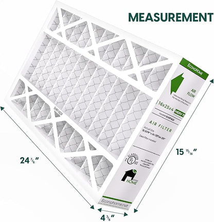 EconoHome 16x25x4 AC Furnace Pleated Air Filter MERV 11 Replacement – Allergen - Image 3
