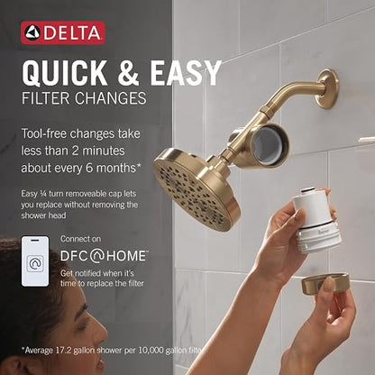 Delta Faucet Clarifi Standard Shower Filter Attachment Gold - Image 3