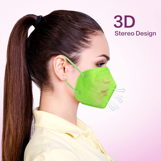 Miuphro KN95 Face Mask 50 Pack, Disposable Respirator Masks, 5 Layer Design - Image 5