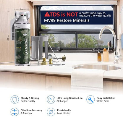 FRIZZLIFE RV Water Filter-NSF/ANSI 53&42 Certified Inline Hose Filter - Image 4