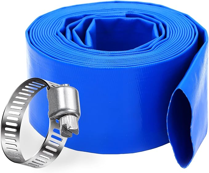 DAVCO 3" x 100 ft Pool Backwash Hose, 3” Diameter and 5” Flat Wide Heavy Duty by DAVCO