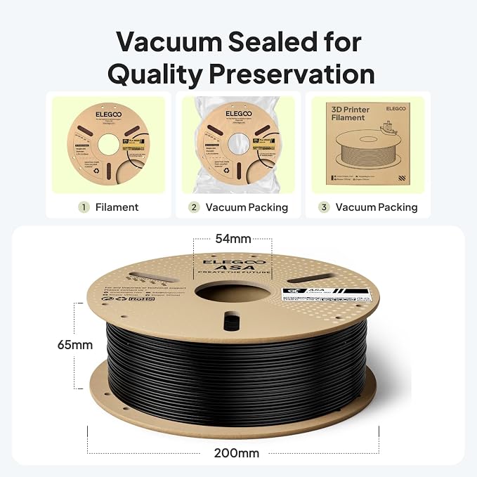 ELEGOO ASA Filament 1.75mm White 1KG, UV & Weather Resistant 3D Printer Filament - Image 7