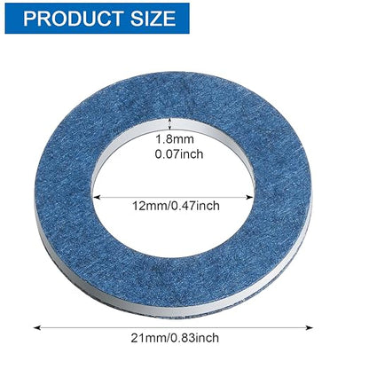 Mudder 100 Pieces Aluminum Engine Transmission Fluid Oil Crush Washers Drain - Image 2