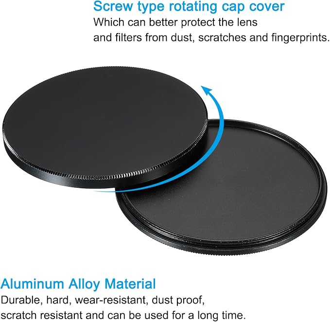 PATIKIL 67mm Lens Cap, Camera Lens Cap Cover Universal Lens Filter Stack Cap - Image 4