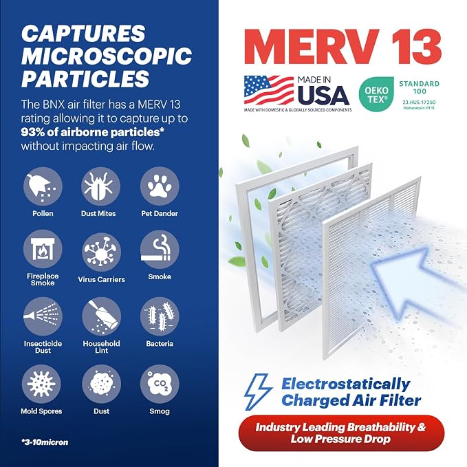 BNX TruFilter 14x18x1 Air Filter MERV 13 - Image 3