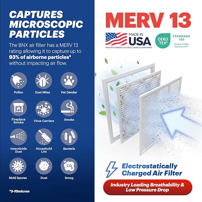 BNX TruFilter 14x30x1 Air Filter MERV 13 - Image 3