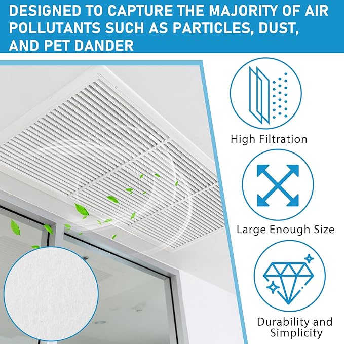 Pangda Merv 11 Air Filter Material 118'' x 23.6'' Cut to Fit Size Air Vent - Image 4