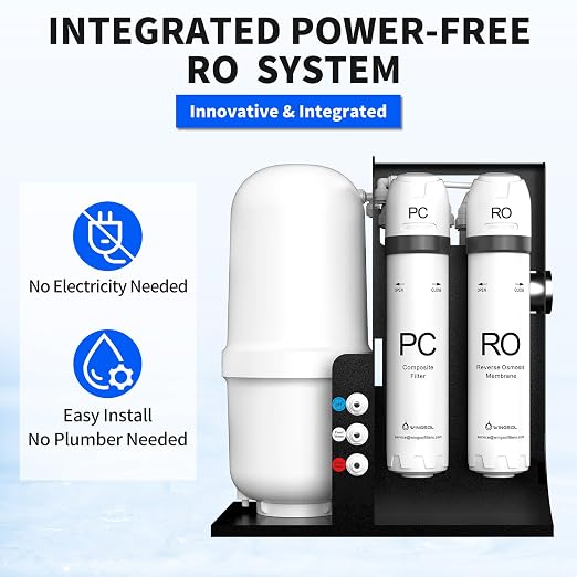 WINGSOL Integrated Reverse Osmosis Water Filter, NSF/ANSI 42/53/58, 10-Stage - Image 2