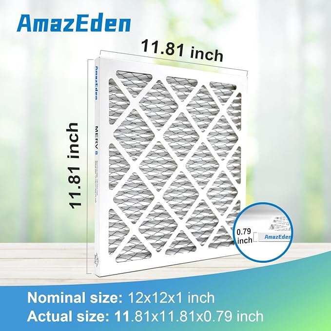 12x12x1 Air Filter 6-Pack MPR 600 & FPR 5 AC Furnace Filters Pleated Dust - Image 2