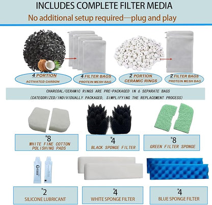 42 Pack Filter Media Kit for Fluval 306/307 Canister Filters - Image 4