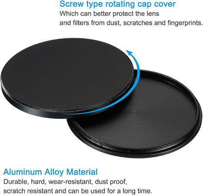 PATIKIL 58mm Lens Cap, 2 Pack Camera Lens Cap Cover Universal Front Metal Lens - Image 4