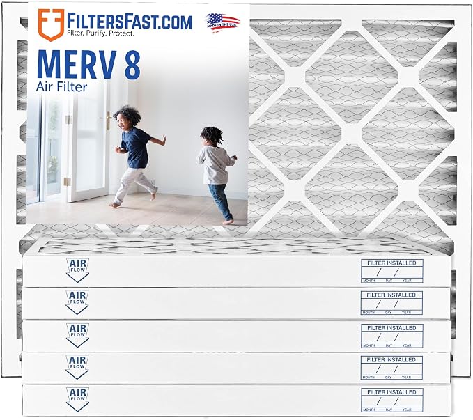 Filters Fast 18x18x2 Pleated Air Filter Merv 8, 2” AC Furnace Air Filters by FiltersFast