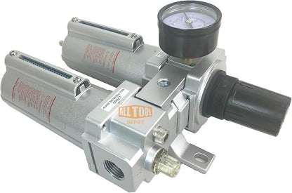 3/4" NPT HEAVY DUTY Compressed Air In Line Filter Regulator Lubricator Oiler - Image 4