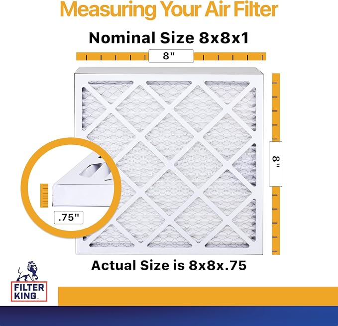 Filter King 8x8x1 Air Filter | 6-PACK | MERV 13 HVAC Pleated A/C Furnace - Image 2